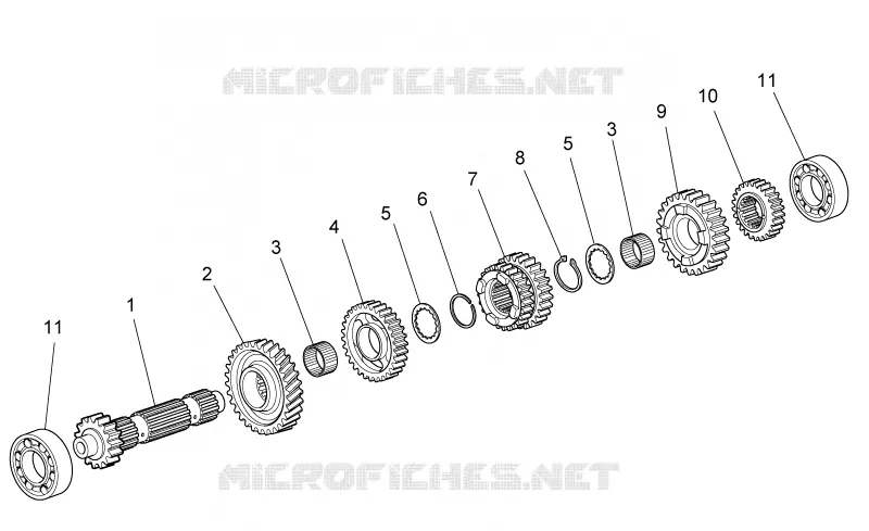 Primary gear shaft