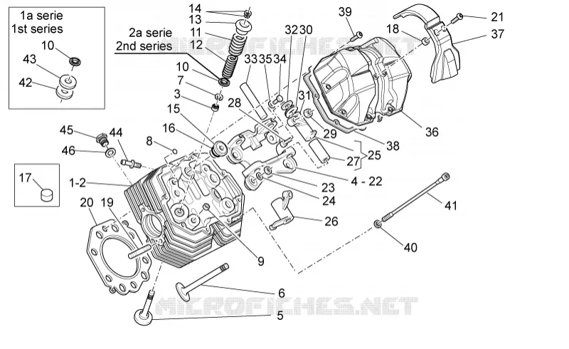 Cylinder head and valves