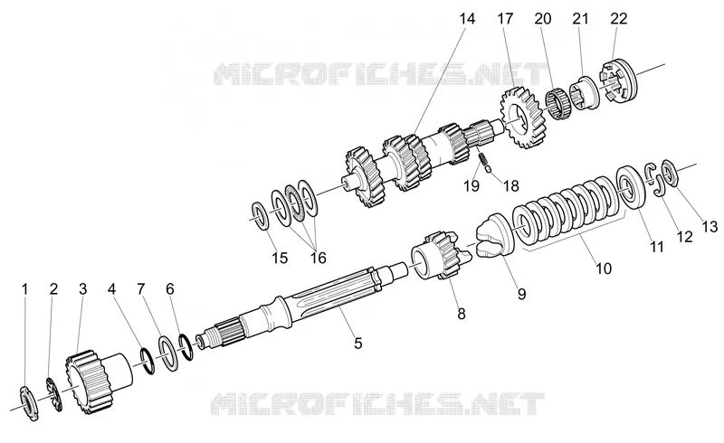Primary gear shaft