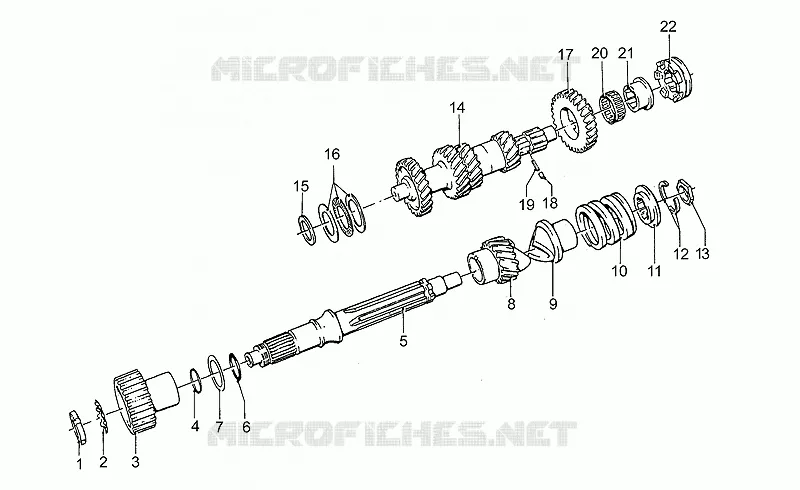 Primary gear shaft 1991-D