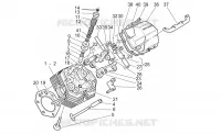 Cylinder head and valves