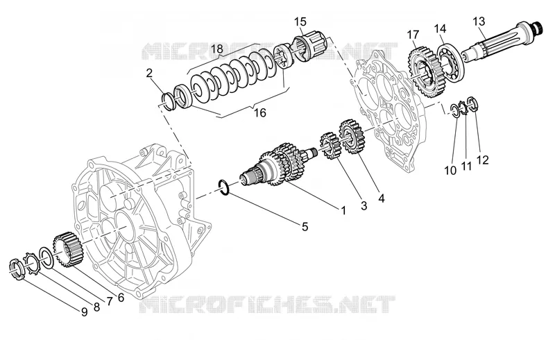 Primary gear shaft