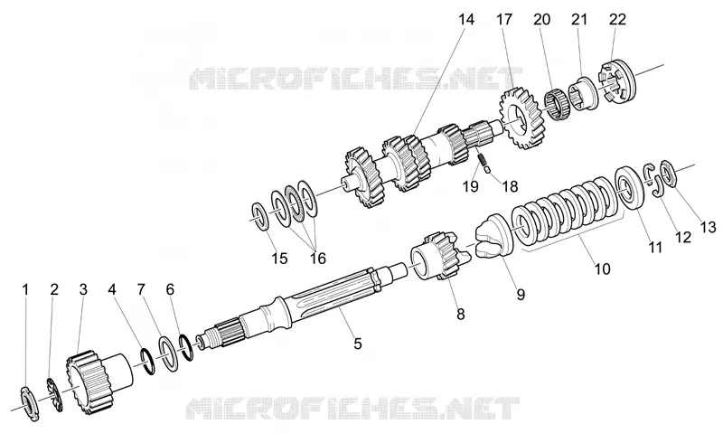 Primary gear shaft
