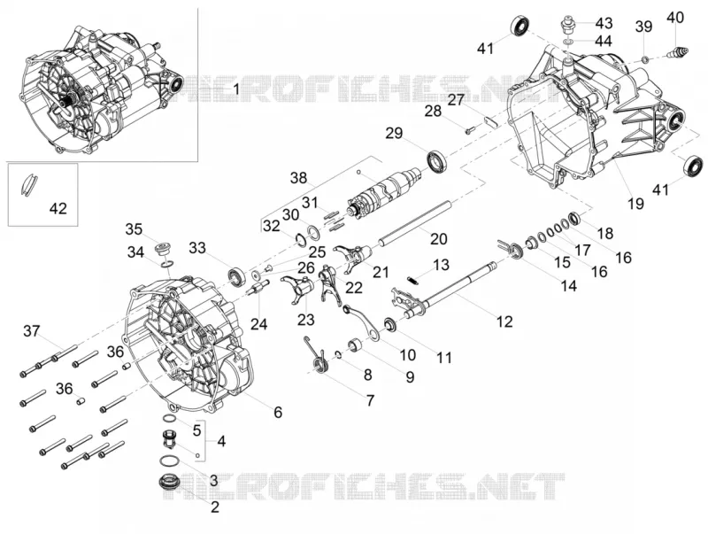 Gear box / Selector / Shift cam