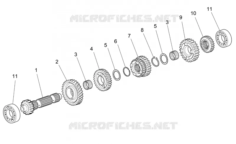 Primary gear shaft