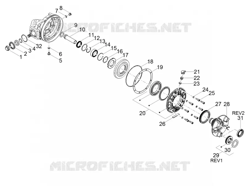 Rear transmission / Components