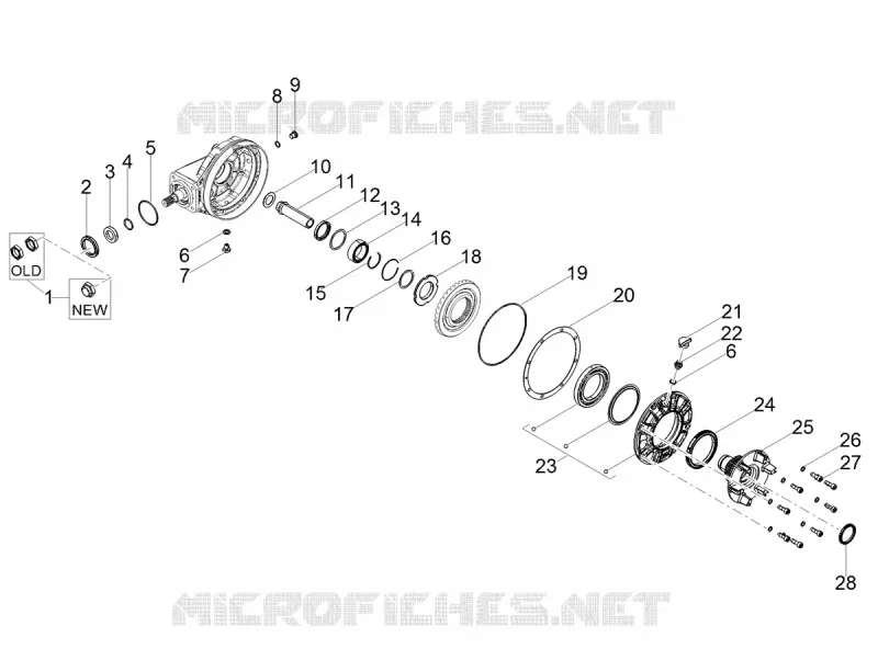 Rear transmission / Components